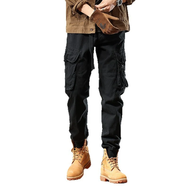 Herren Cargo-Joggerhose mit Multifunktions-Taschen und elastischem Saum Drune