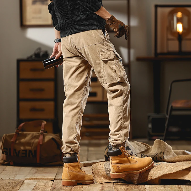 Herren Cargo-Joggerhose mit Multifachtaschen und elastischem Saum Drune