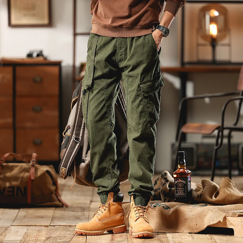 Herren Cargo-Joggerhose mit Multifachtaschen und elastischem Saum Drune