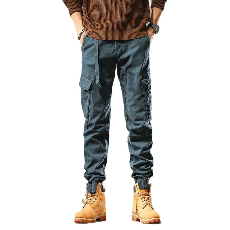 Herren Cargo-Joggerhose mit Multifachtaschen und elastischem Saum Drune