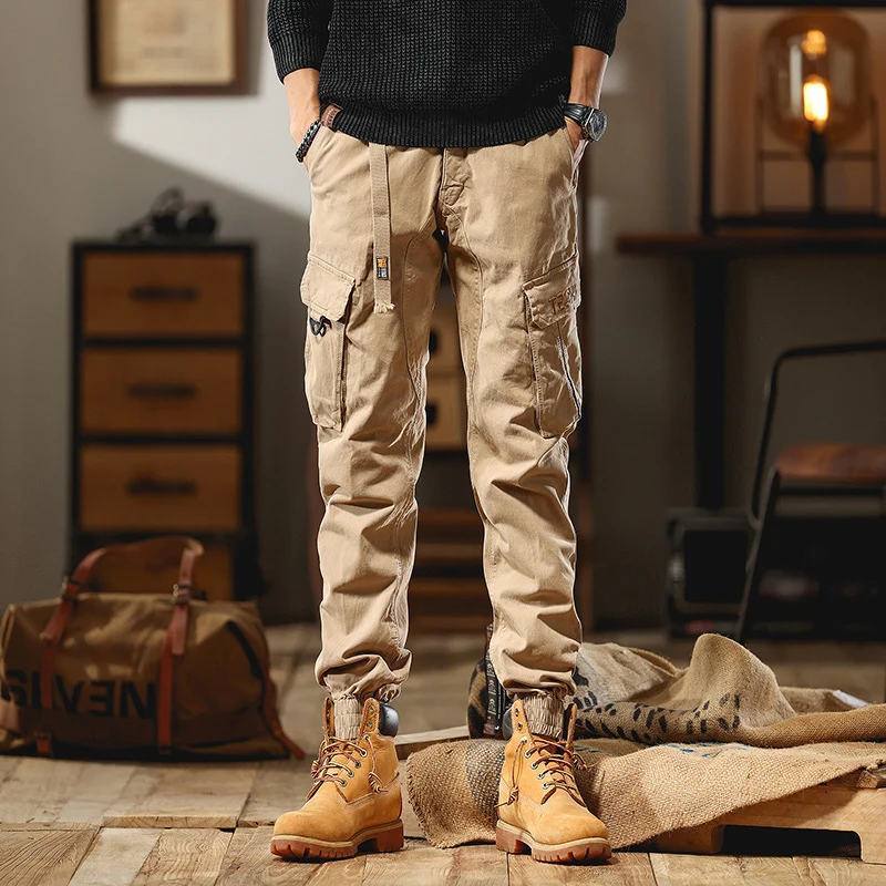 Herren Cargo-Joggerhose mit Multifachtaschen und elastischem Saum Drune
