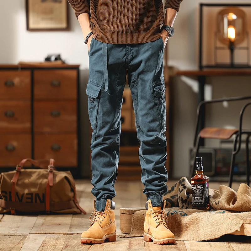 Herren Cargo-Joggerhose mit Multifachtaschen und elastischem Saum Drune