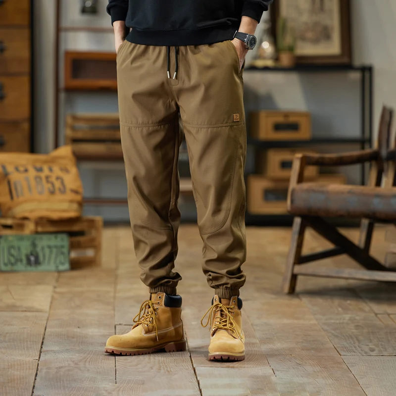 Herren Cargo-Joggerhose mit Kordelzug, verstärkten Knieeinsätzen und elastischen Bündchen Drune
