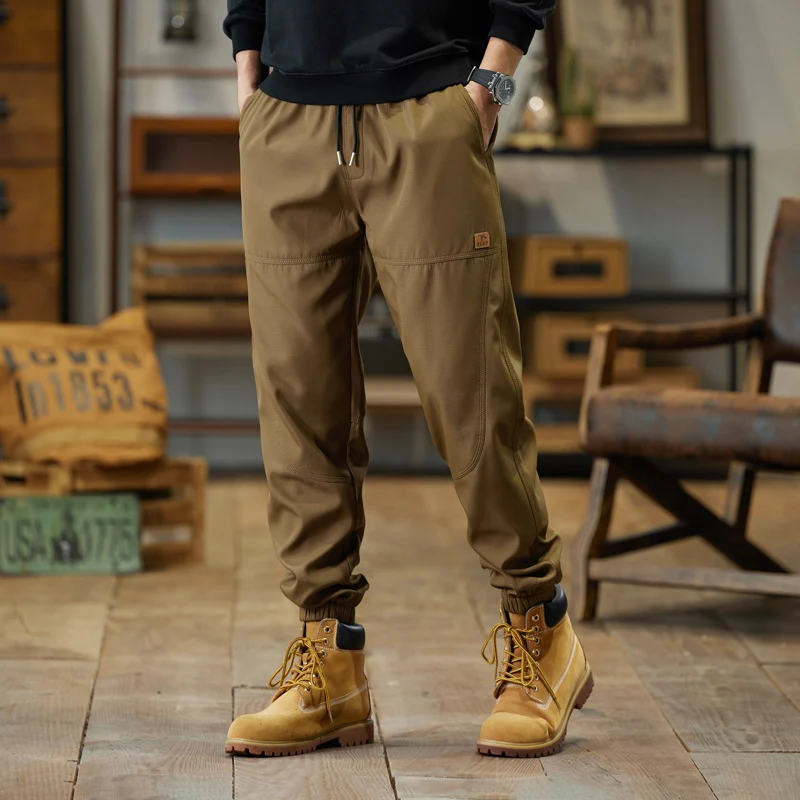 Herren Cargo-Joggerhose mit Kordelzug, verstärkten Knieeinsätzen und elastischen Bündchen Drune