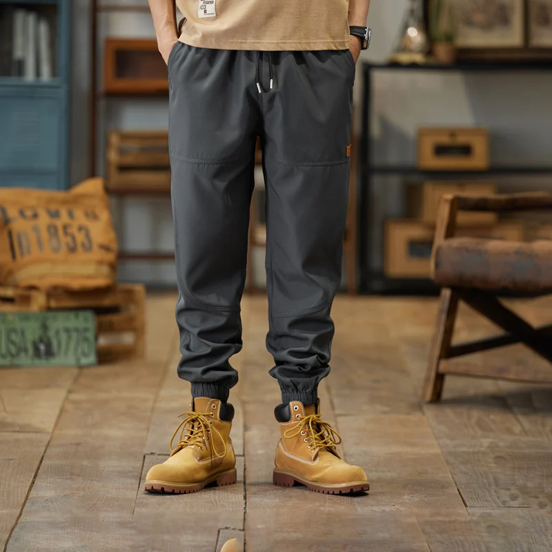 Herren Cargo-Joggerhose mit Kordelzug, verstärkten Knieeinsätzen und elastischen Bündchen Drune