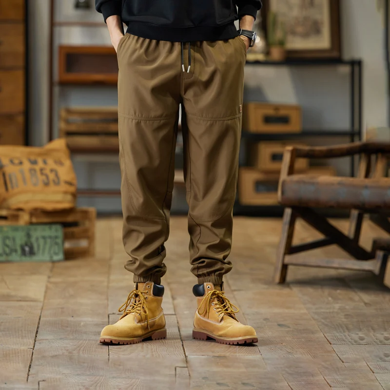 Herren Cargo-Joggerhose mit Kordelzug, verstärkten Knieeinsätzen und elastischen Bündchen Drune