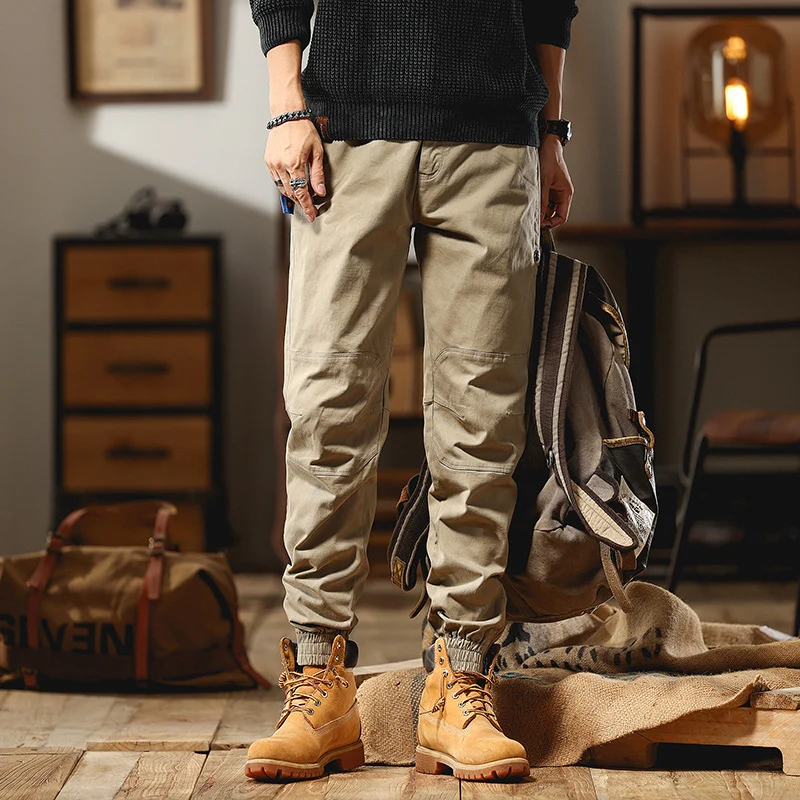 Herren Cargo-Joggerhose mit Knieeinsatz, Multifachtaschen und elastischem Saum Drune