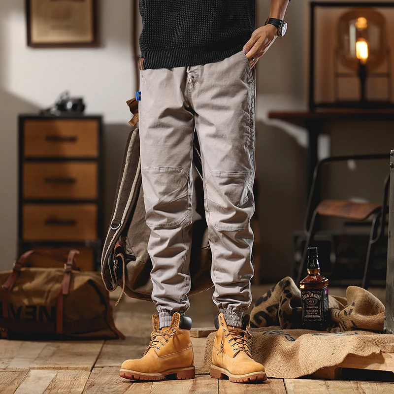 Herren Cargo-Joggerhose mit Knieeinsatz, Multifachtaschen und elastischem Saum Drune