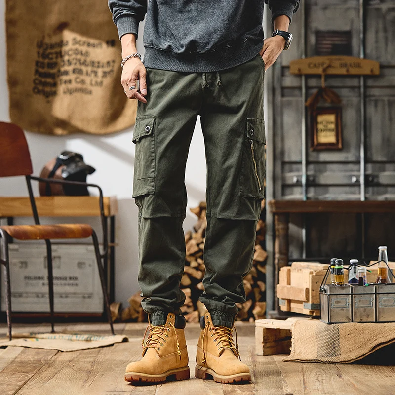 Herren Cargo-Joggerhose mit elastischem Bund und Multifachtaschen Drune