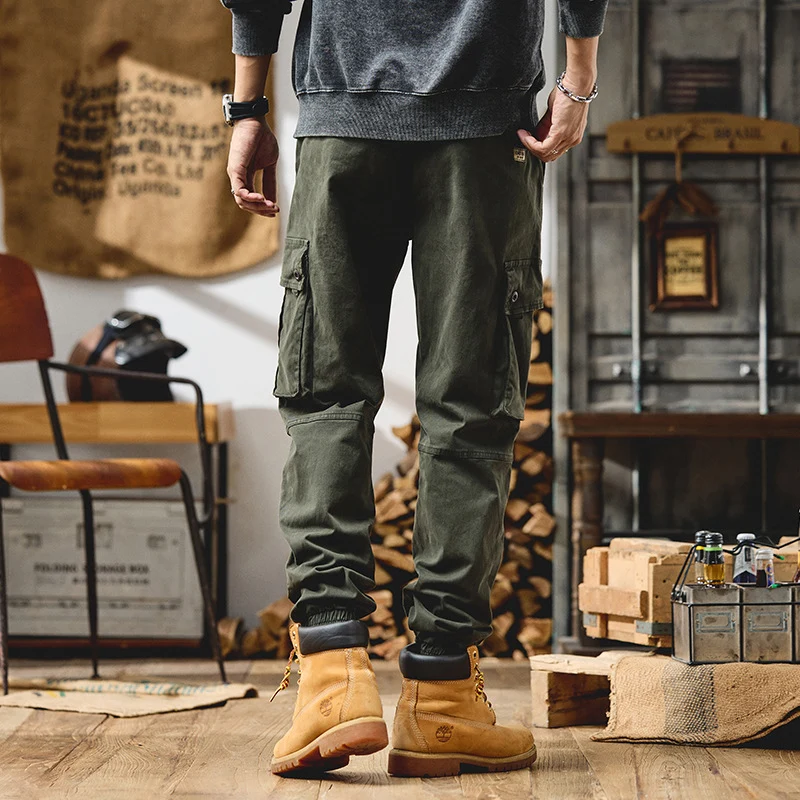 Herren Cargo-Joggerhose mit elastischem Bund und Multifachtaschen Drune
