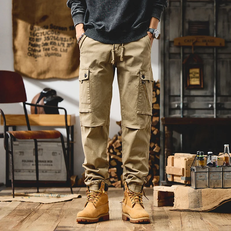 Herren Cargo-Joggerhose mit elastischem Bund und Multifachtaschen Drune