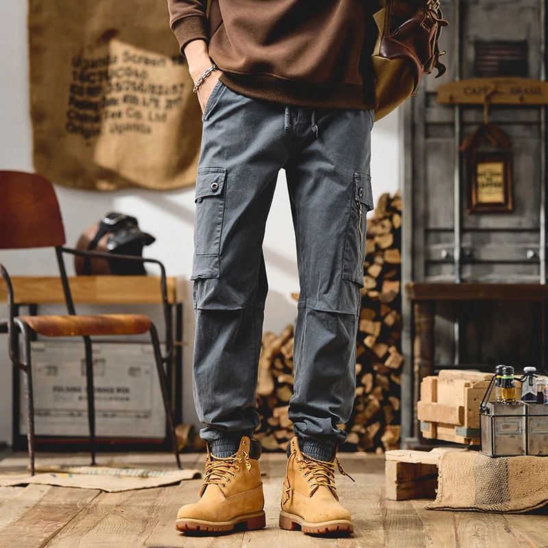 Herren Cargo-Joggerhose mit elastischem Bund und Multifachtaschen Drune