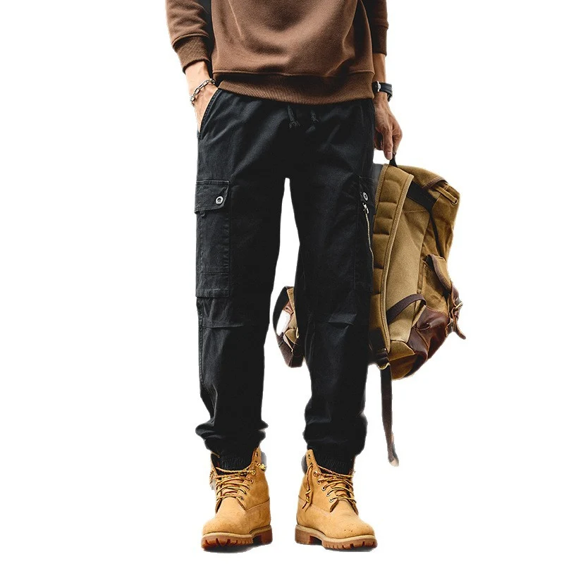 Herren Cargo-Joggerhose mit elastischem Bund und Multifachtaschen Drune