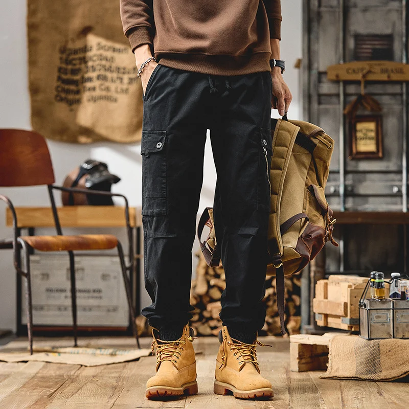 Herren Cargo-Joggerhose mit elastischem Bund und Multifachtaschen Drune