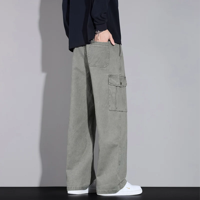 Herren Cargo-Hose im weiten Relaxed-Fit mit Tunnelzugbund und Mehrfachtaschen Drune