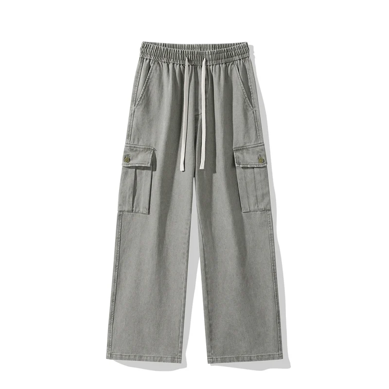 Herren Cargo-Hose im weiten Relaxed-Fit mit Tunnelzugbund und Mehrfachtaschen Drune