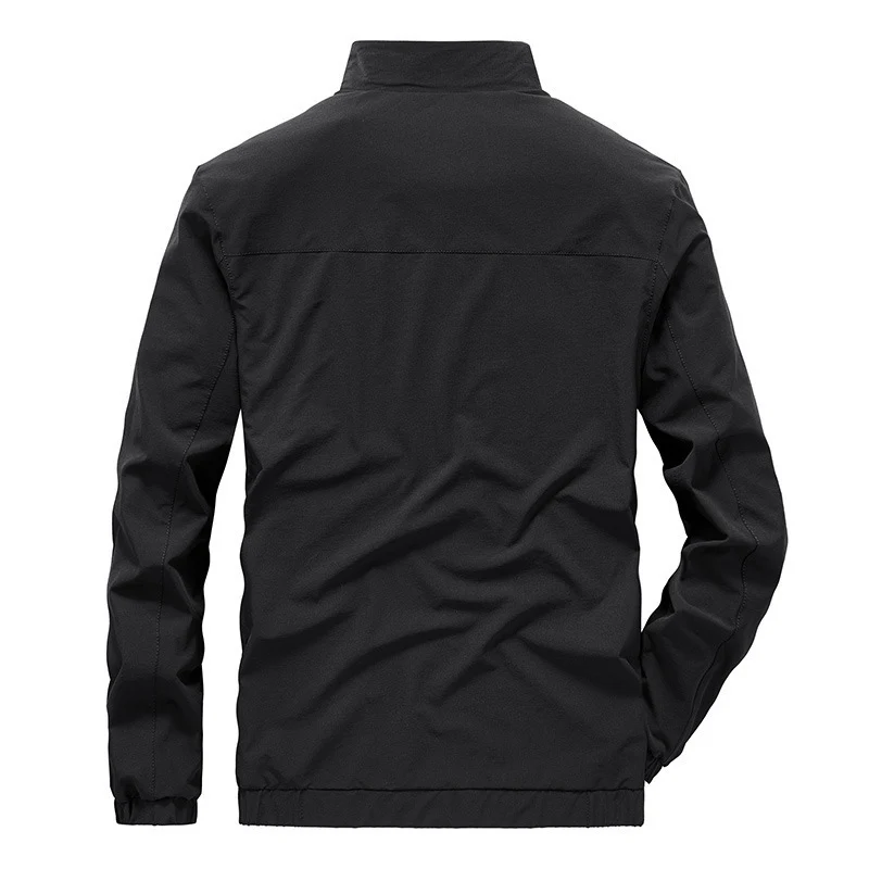 Herren leichte Softshell-Outdoorjacke mit Stehkragen wasserabweisender Oberfläche und Reißverschlusstaschen Drune