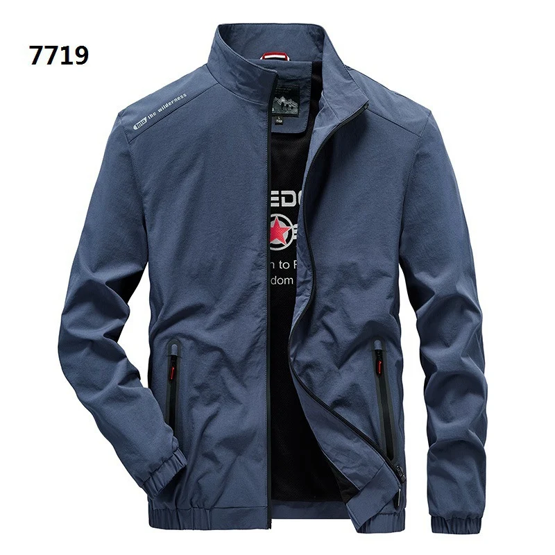 Herren leichte Softshell-Outdoorjacke mit Stehkragen wasserabweisender Oberfläche und Reißverschlusstaschen Drune