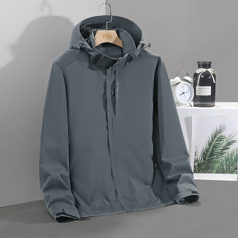 Herren Leichte Softshell-Kapuzenjacke mit verdecktem Reißverschluss und winddichter Membran Drune