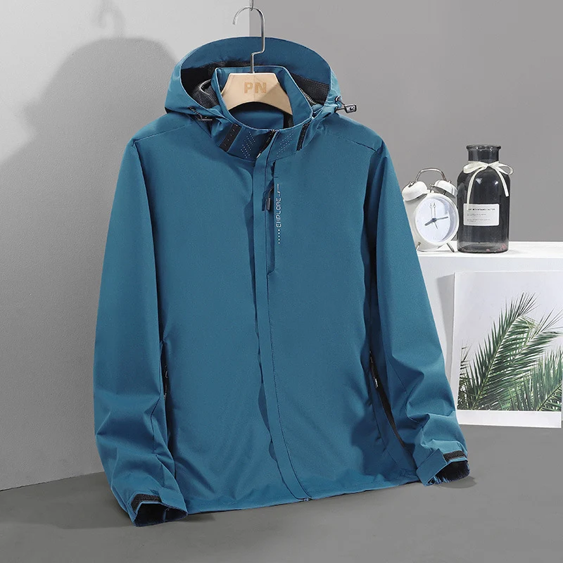 Herren Leichte Softshell-Kapuzenjacke mit verdecktem Reißverschluss und winddichter Membran Drune