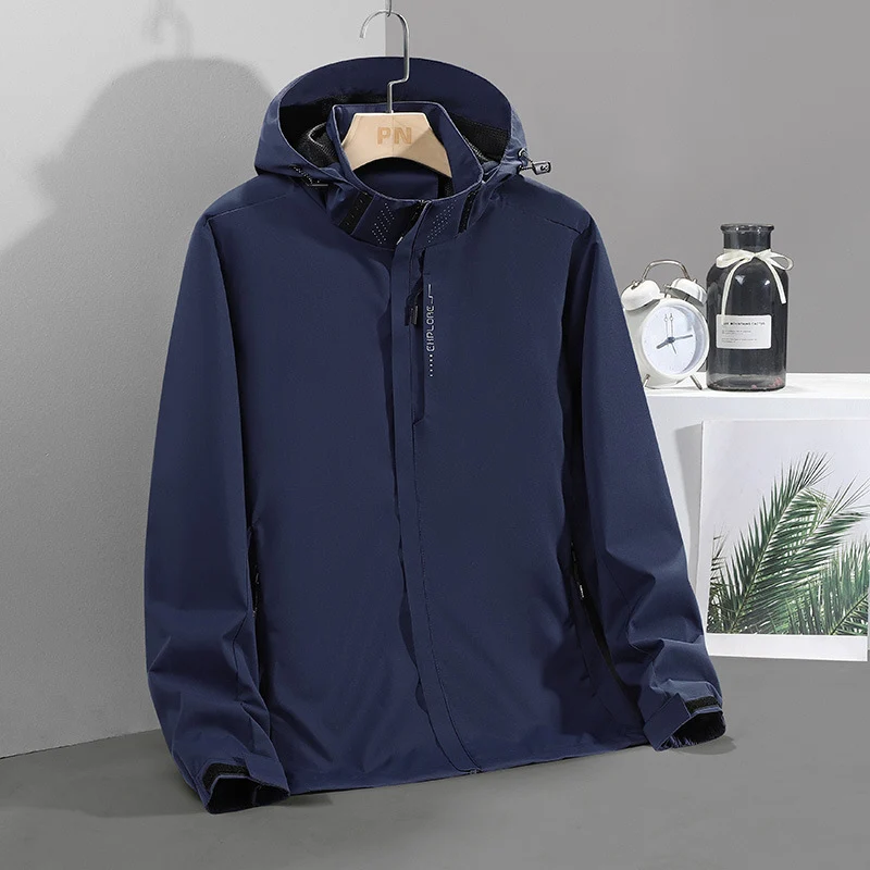 Herren Leichte Softshell-Kapuzenjacke mit verdecktem Reißverschluss und winddichter Membran Drune