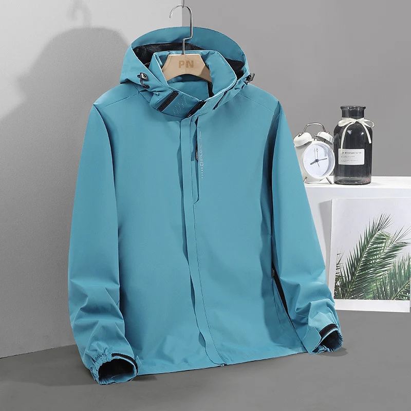 Herren Leichte Softshell-Kapuzenjacke mit verdecktem Reißverschluss und winddichter Membran Drune