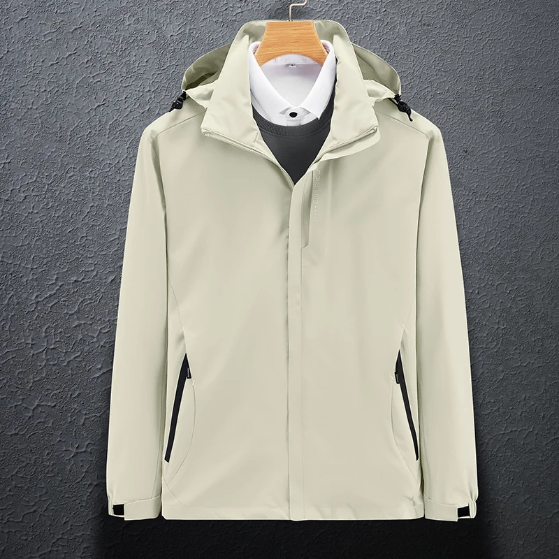 Herren Leichte Softshell-Kapuzenjacke mit verdecktem Reißverschluss und winddichter Membran Drune