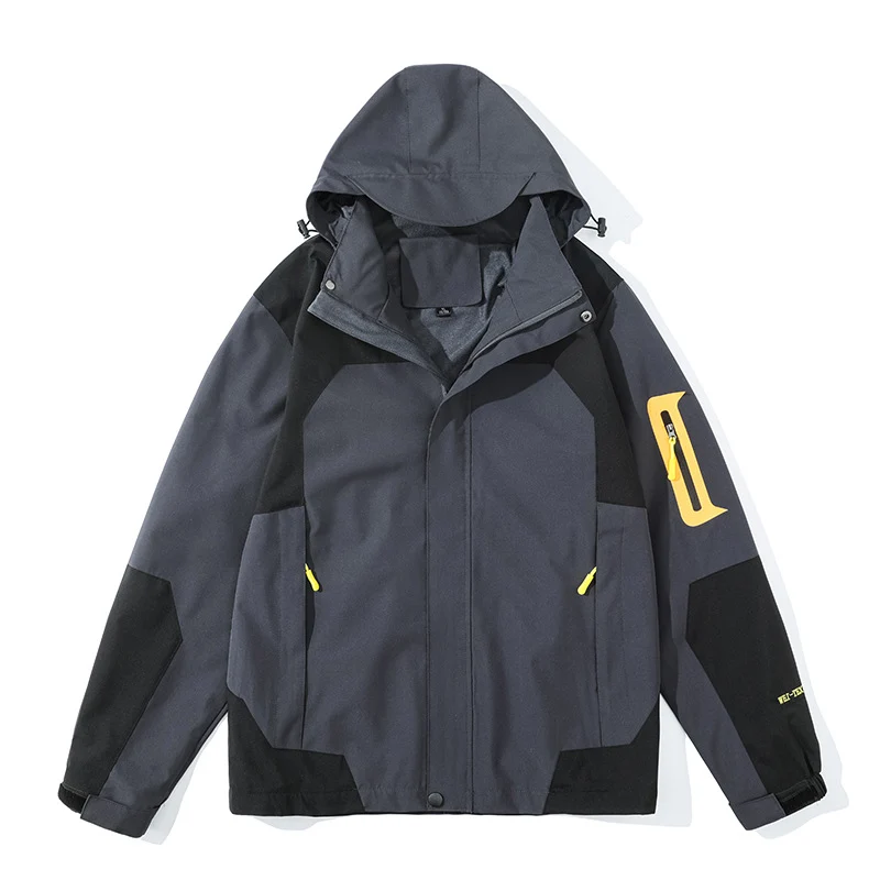 Herren leichte Softshell-Kapuzenjacke mit Fleece-Innenlage und Ärmeltasche Drune