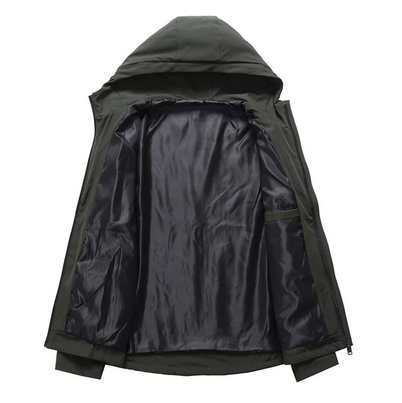 Herren Leichte Softshell-Hoodiejacke mit Kapuze, wind- und wasserabweisender Shell und verdecktem Reißverschluss Drune