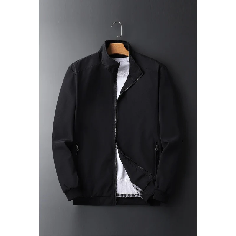 Herren Leichte Softshell-Blousonjacke mit Stehkragen, Reißverschlusstaschen und gerippten Bündchen Drune