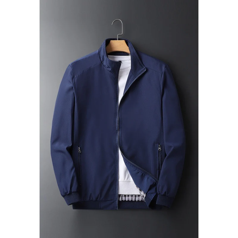 Herren Leichte Softshell-Blousonjacke mit Stehkragen, Reißverschlusstaschen und gerippten Bündchen Drune