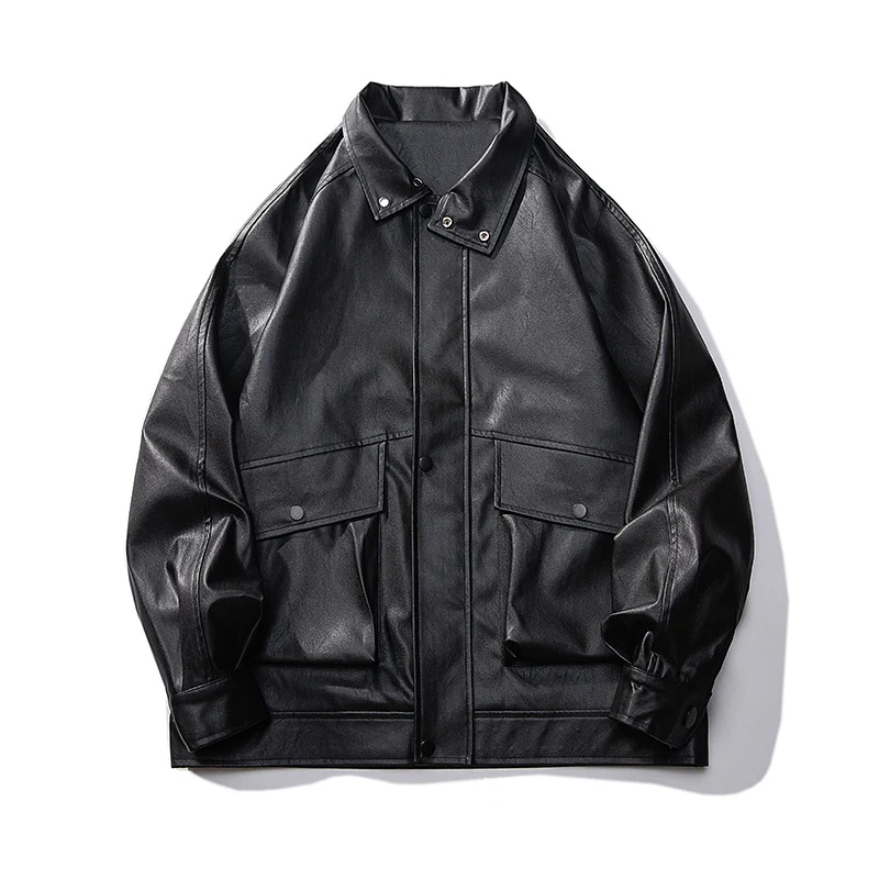 Herren leichte Overshirt-Fieldjacke aus Baumwoll-Canvas mit Pattentaschen und verdeckter Reißverschlussleiste Drune