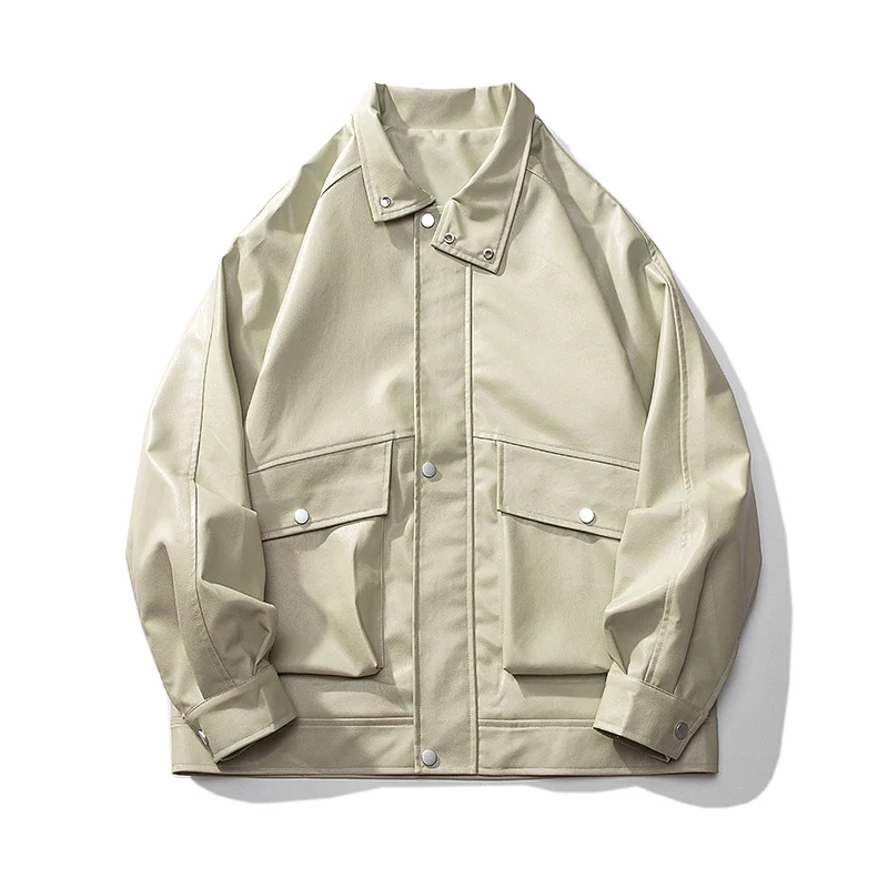 Herren leichte Overshirt-Fieldjacke aus Baumwoll-Canvas mit Pattentaschen und verdeckter Reißverschlussleiste Drune