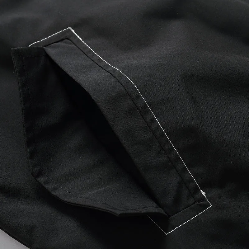 Herren leichte Nylon-Bomberjacke im Aviator‑Utility‑Stil mit Ärmeltasche und Rippbündchen Drune