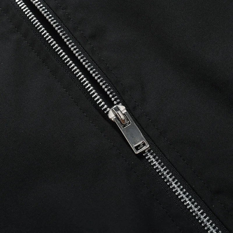 Herren leichte Nylon-Bomberjacke im Aviator‑Utility‑Stil mit Ärmeltasche und Rippbündchen Drune