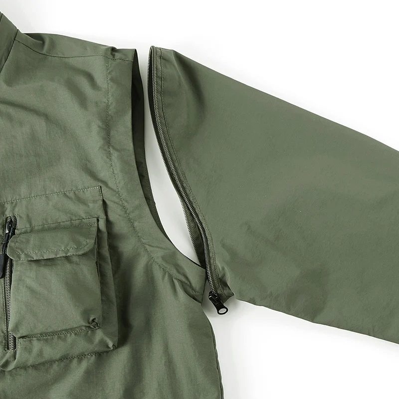 Herren leichte Multifunktions-Fieldjacke mit zahlreichen Utility‑Taschen und Belüftungsdetails Drune