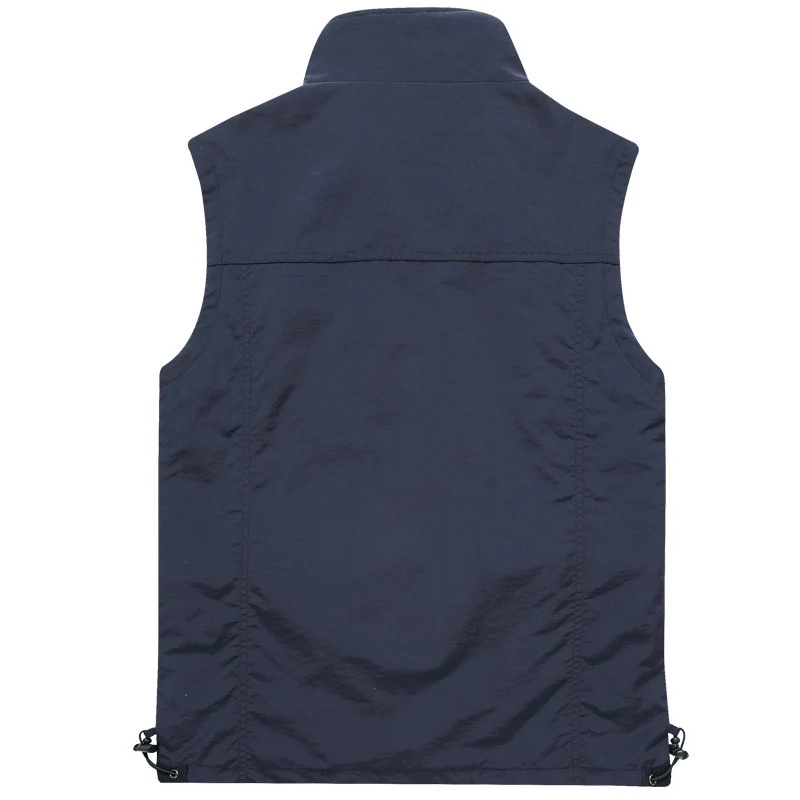 Herren leichte multifunktionale Utility-Weste mit Mesh-Futter und verstellbarem Saum Drune