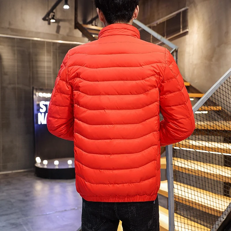 Herren Leichte gesteppte Daunenoptik-Jacke mit Stehkragen Drune