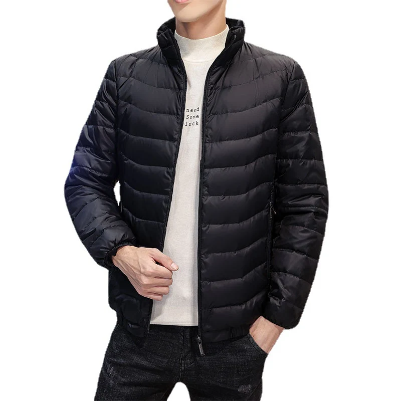 Herren Leichte gesteppte Daunenoptik-Jacke mit Stehkragen Drune