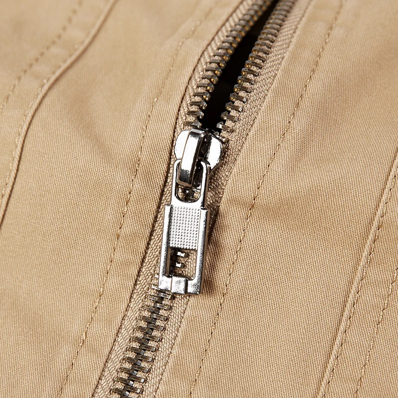 Herren leichte Canvas-Bomberjacke mit kariertem Innenfutter Drune