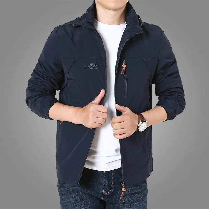 Herren leichte atmungsaktive Softshell-Trekkingjacke mit Kapuze und Mesh-Futter Drune