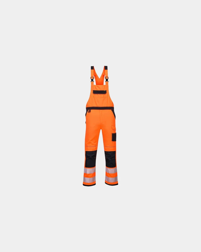 Latzhose hochsichtbar reflektierend PW3 zum Personalisieren