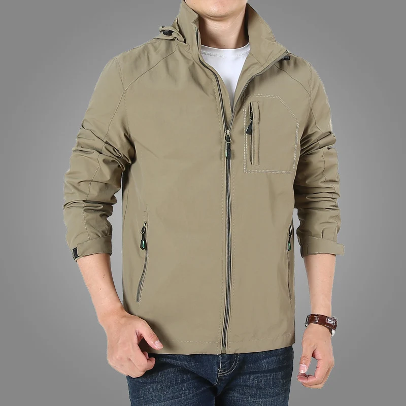 Herren leichter atmungsaktiver Fieldparka mit Mesh‑Futter und Kapuze Drune
