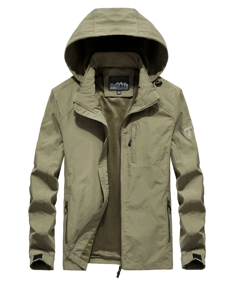 Herren leichter atmungsaktiver Fieldparka mit Mesh‑Futter und Kapuze Drune