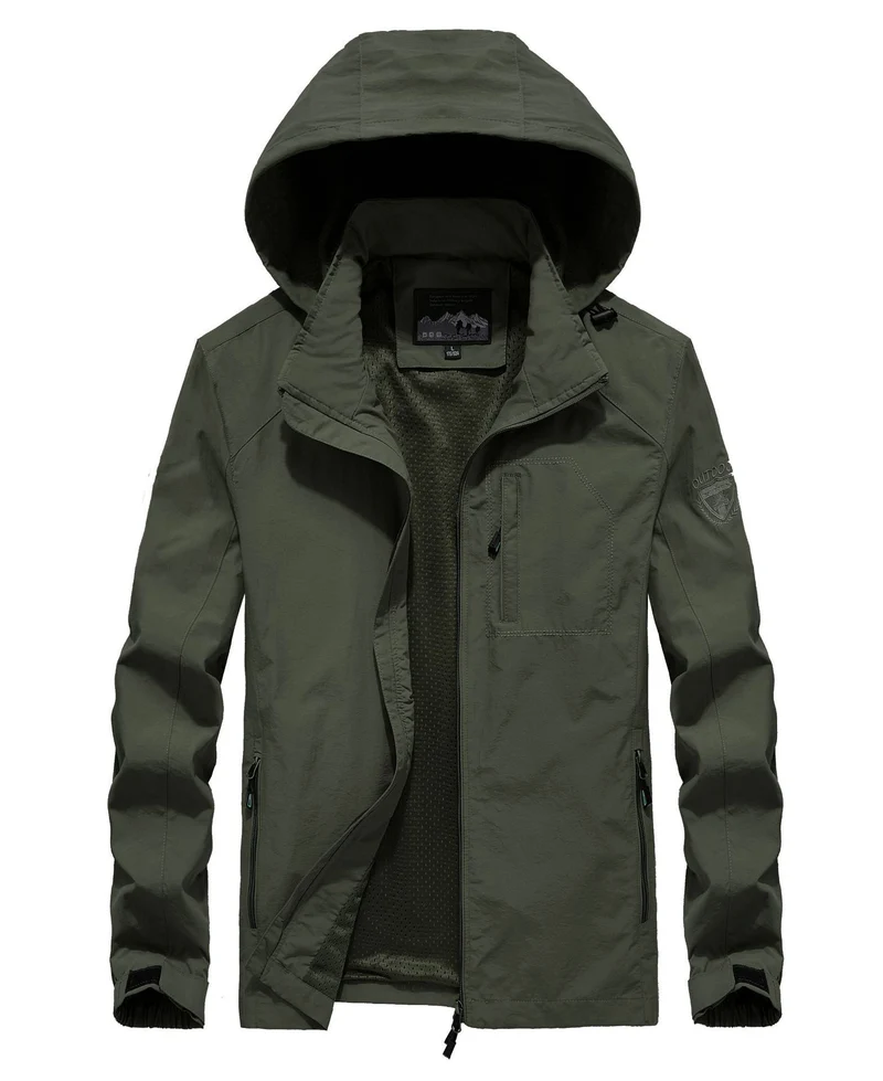 Herren leichter atmungsaktiver Fieldparka mit Mesh‑Futter und Kapuze Drune
