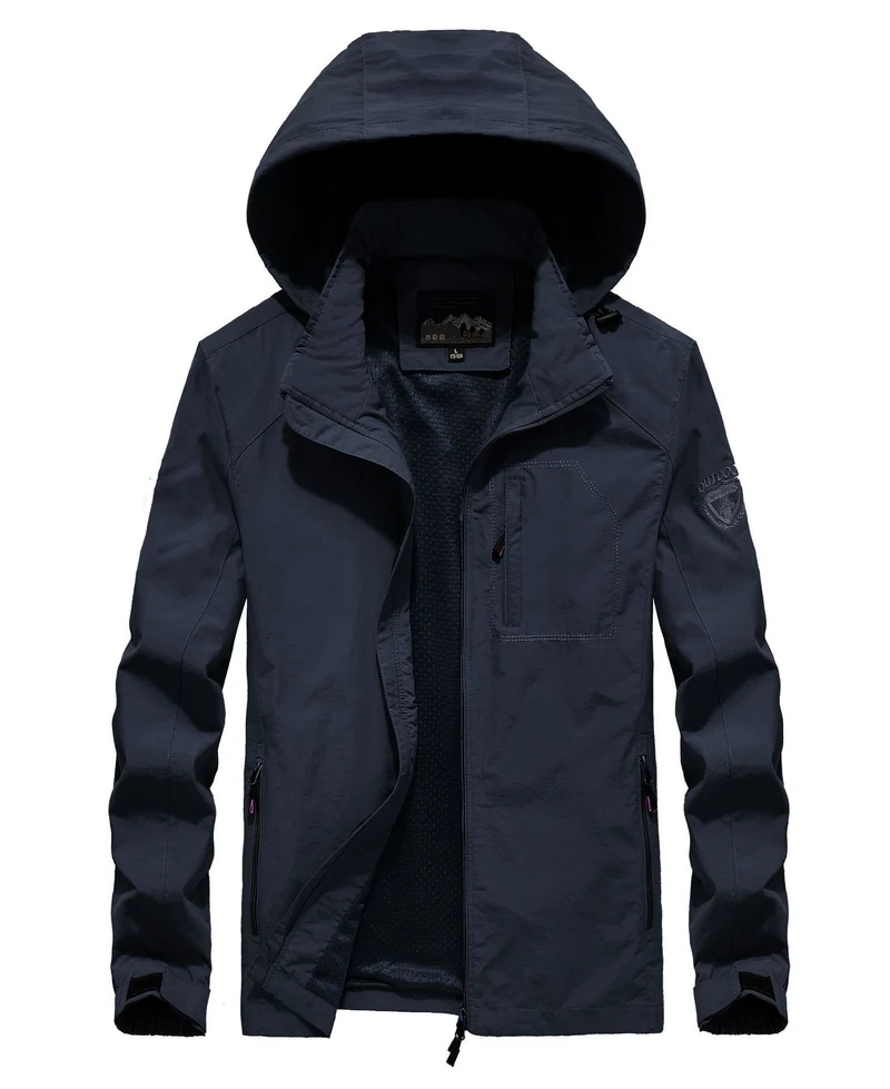 Herren leichter atmungsaktiver Fieldparka mit Mesh‑Futter und Kapuze Drune