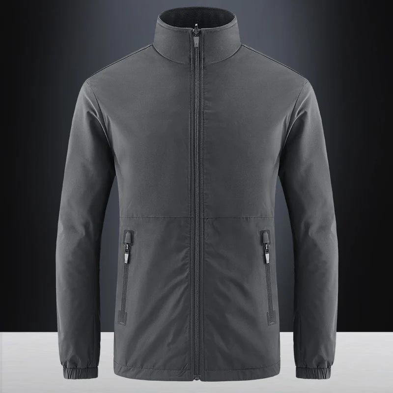 Herren leichte wasserabweisende Softshelljacke mit Stehkragen, verdecktem Reißverschluss und elastischen Bündchen Drune