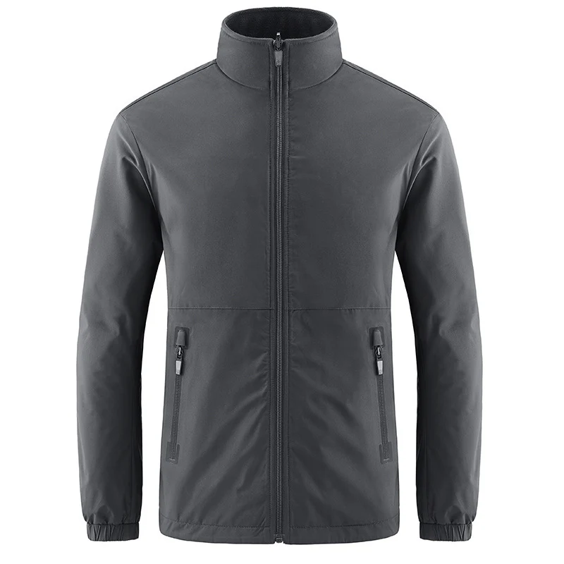 Herren leichte wasserabweisende Softshelljacke mit Stehkragen, verdecktem Reißverschluss und elastischen Bündchen Drune