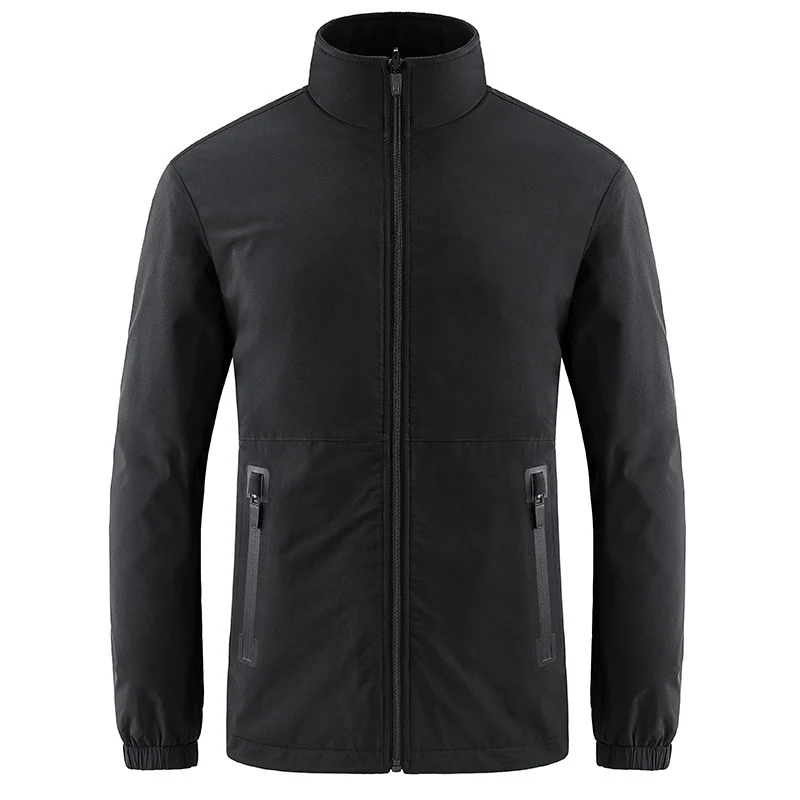 Herren leichte wasserabweisende Softshelljacke mit Stehkragen, verdecktem Reißverschluss und elastischen Bündchen Drune
