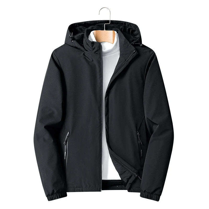 Herren Leichte Softshelljacke mit Kapuze, wind- und wasserabweisend Drune